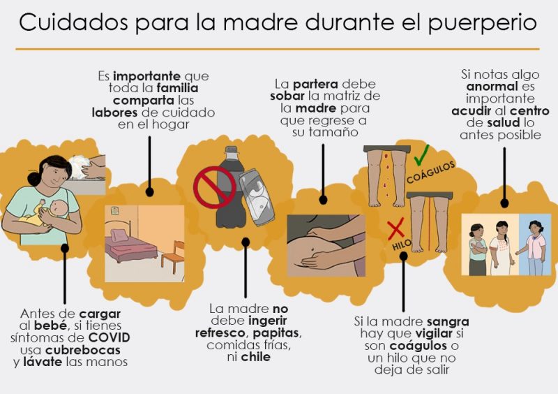 Cuidados para la madre durante el puerperio